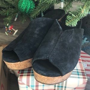 Black ugg wedges